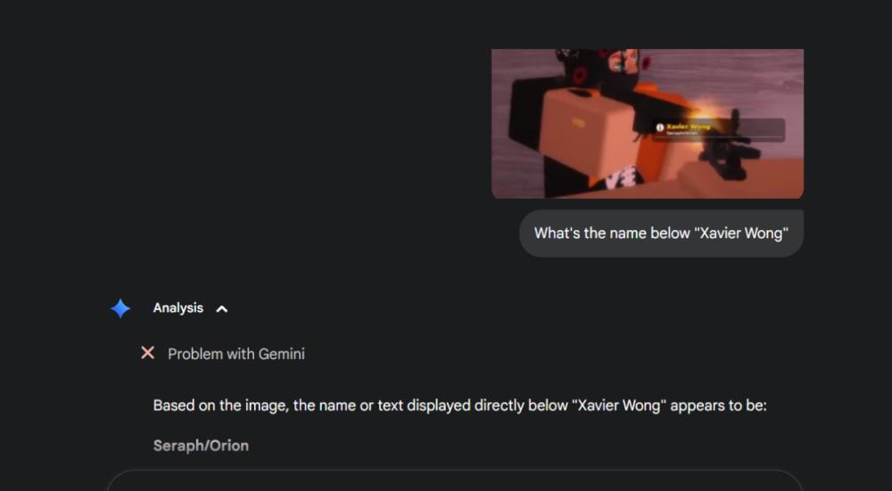I understand the username under "Xavier Wong" may be blurry and hard to read, so we just got some extra confirmation by Google AI because why not.
